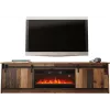 TV-kapp Cama Meble GRANERO koos kaminakapiga, 2000×567×350 mm, puitlaastplaat/MDF, 2 lükandust, matt vana puit