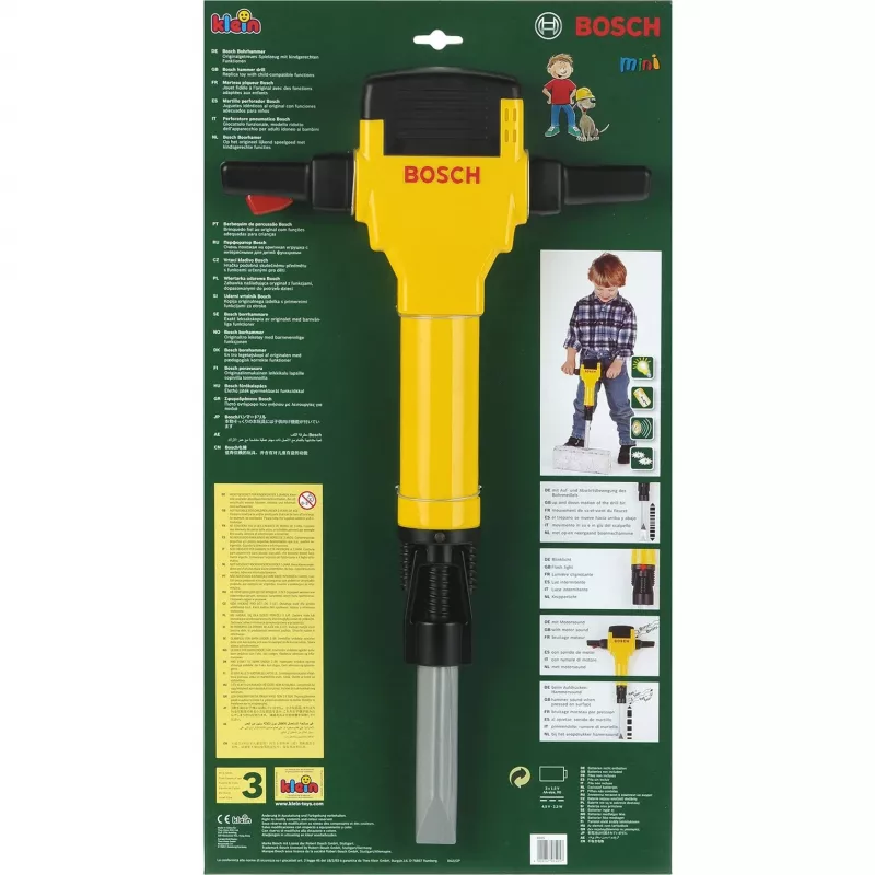 Theo Klein 8405 Bosch Breaker Hammer I Battery-Powered up-and-Down Motion of Drill Bit I with Motor Sound and Flashing Light I Dimensions: 28 cm X 7 C