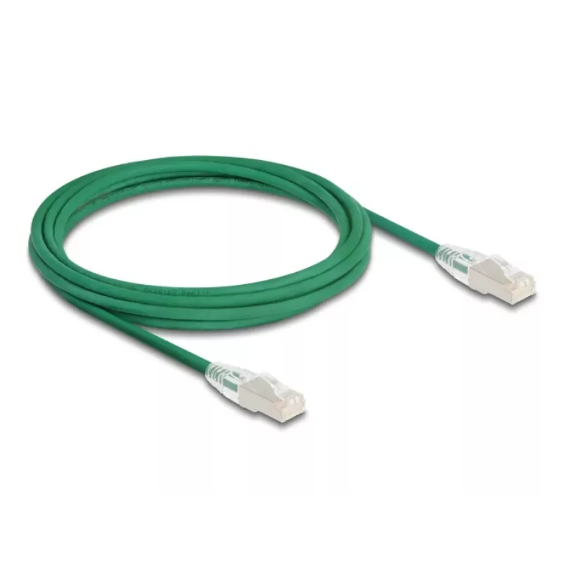 DeLOCK võrgukaabel RJ45 Cat.6A pistik pistikusse 3 m roheline