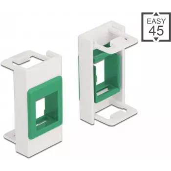 Keystone'i hoidik DeLOCK Easy 45 moodul 22,5 x 45 mm valge roheline