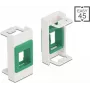 Keystone'i hoidik DeLOCK Easy 45 moodul 22,5 x 45 mm valge roheline