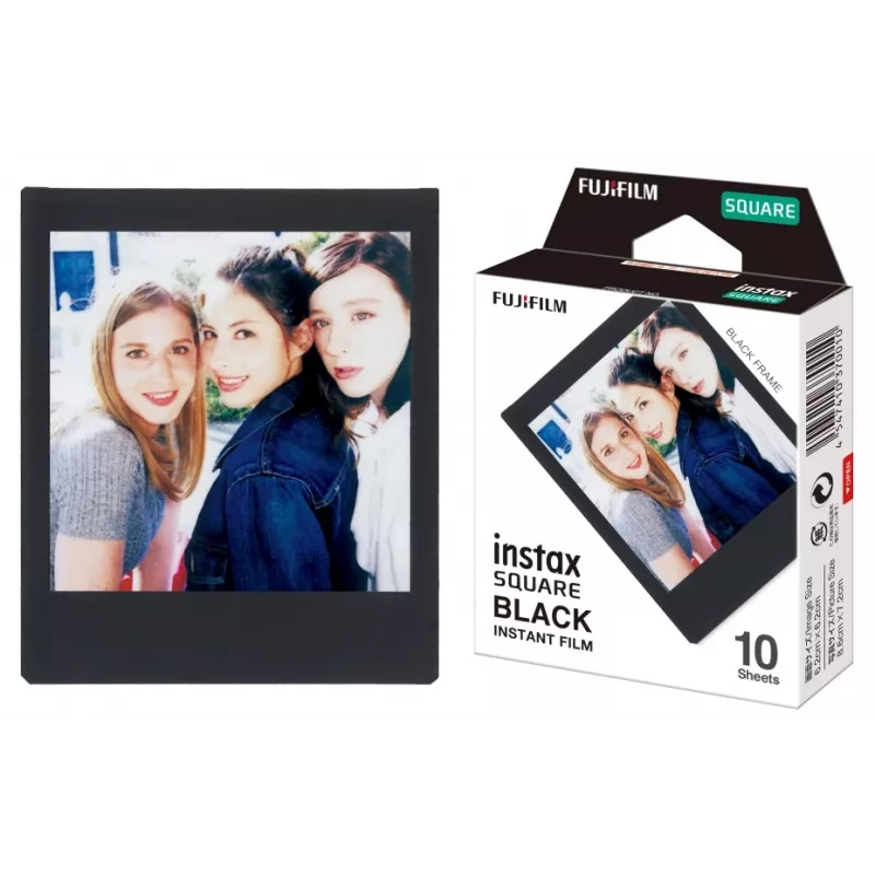 Fujifilm Instax Square BLACK - Värviline hetkefilm - ISO 800 - 10 võtet