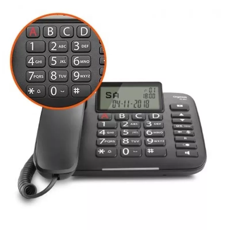 Gigaset DL380 juhtmega telefon, must