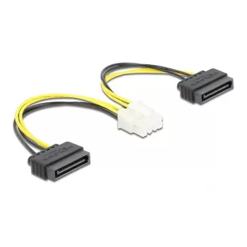 Toitekaabel DeLOCK 83020 2 x 15 pin SATA kuni 8 pin EPS 15 cm