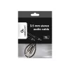 Gembird kaabel CCAP-444-0.75M (Mini Jack M - Mini Jack M, 0,75 m, must) helikaabel 3,5 mm must (CCAP-444-0.75M)