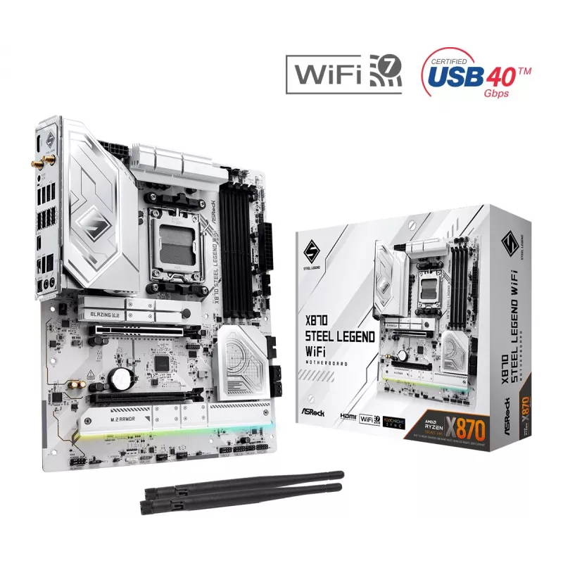 ASRock X870 Steel Legend WiFi AM5 ATX emaplaat