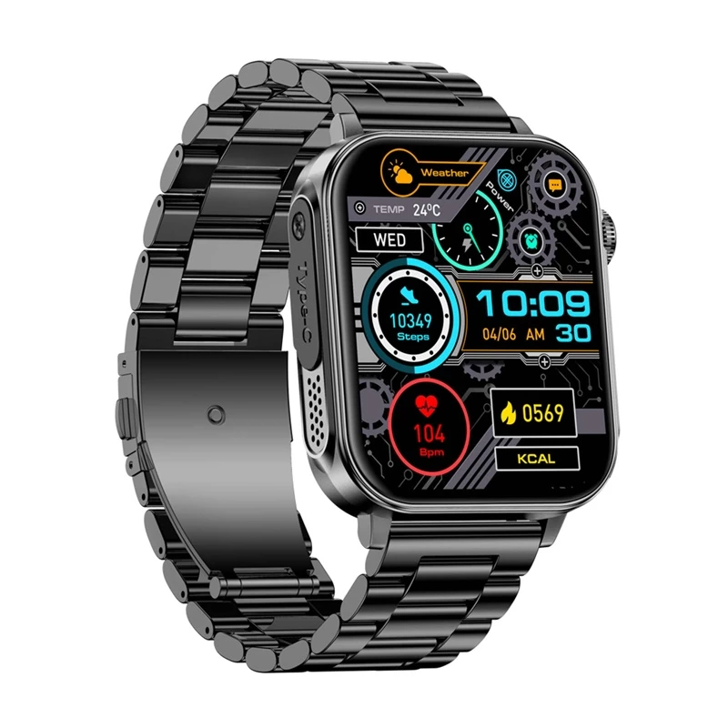 Nutikell Colmi P80 Steel Black Bluetooth ja pulsikellaga