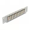 Fiiberoptiline patch-paneel DeLOCK 10-tolline 12 pordiga LC Quad beež 1U hall