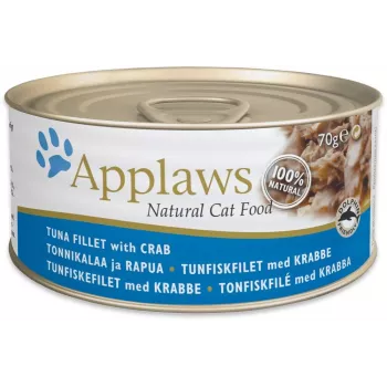 APPLAWS Tuunikala filee krabiga puljongis - märg kassitoit - 70g