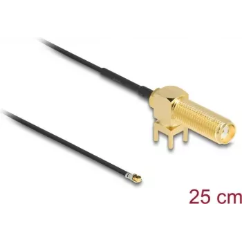 Koaksiaalkaabel DeLOCK 12028 0,25 m SMA I-PEX MHF4 Must
