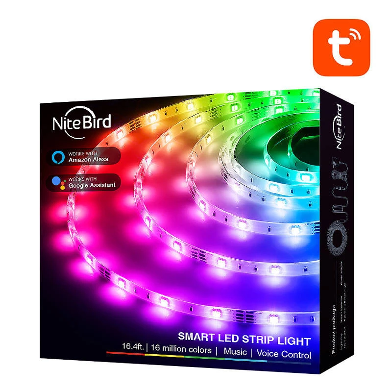 LED valgusriba NiteBird SL3, gosund | nitebird — Nutikas WiFi RGB, 2×5 m, Tuya