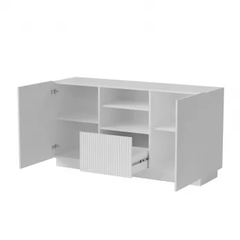 Kummut Cama Meble LIVERTI 150x42x78 cm, valge, puitlaastplaat, 1 sahtel