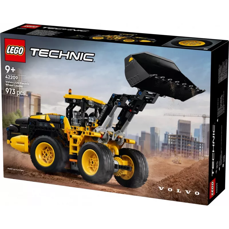 LEGO Technic Volvo L120 Elektriline Rataslaadur, mudel 42209, 973 tk, vanusele 9+, 140×110×350 mm