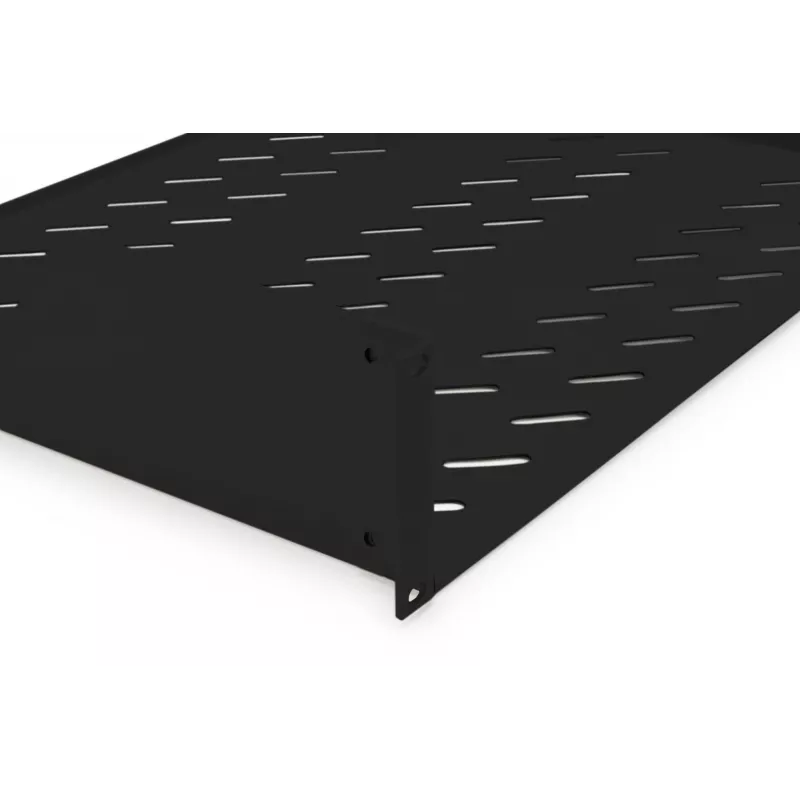 Digitus | 2U fikseeritud riiul riiulitele | DN-19 TRAY-2-SW | Must | Ideaalne komponentide hoiustamiseks, mis ei sobi 483 mm (19”) standardisse. Sale disain, mis võtab 2 kõrgusühiku ruumi. Lihtne ja kiire paigaldada või eemaldada. Mõõdud 88x482x349 mm, ku