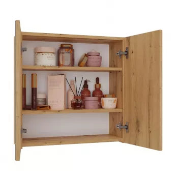Vannitoa hoiukapp top e shop POLA 2DL ARTISAN — seinale kinnitatav tamm, 600×220×600 mm, 3 riiulit