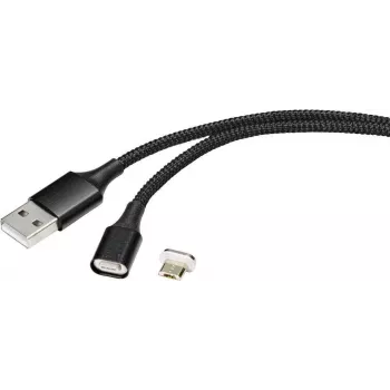 Renkforce RF-4746074 USB-kaabel 1 m USB 2.0 USB A Micro-USB B Must (RF-4746074)