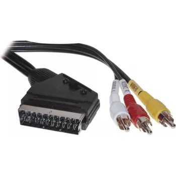 SCART-kaabel ShiverPeaks AVK 407-200 SC lülitiga ja 3×RCA-pistikuga