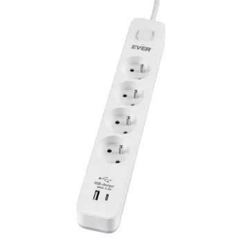 Liigpingekaitse pesa PROTECT 4PL 1A1C USB T/LZ12-PRO015/1000