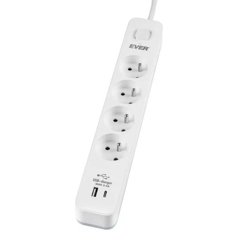 Liigpingekaitse pesa PROTECT 4PL 1A1C USB T/LZ12-PRO015/1000