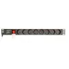 EnerGenie EG-PDU-014-F riiulitoitejaotusseade (8 FR-pistikupesa, 1U, 16A, Schuko-pistik, 3m, must)