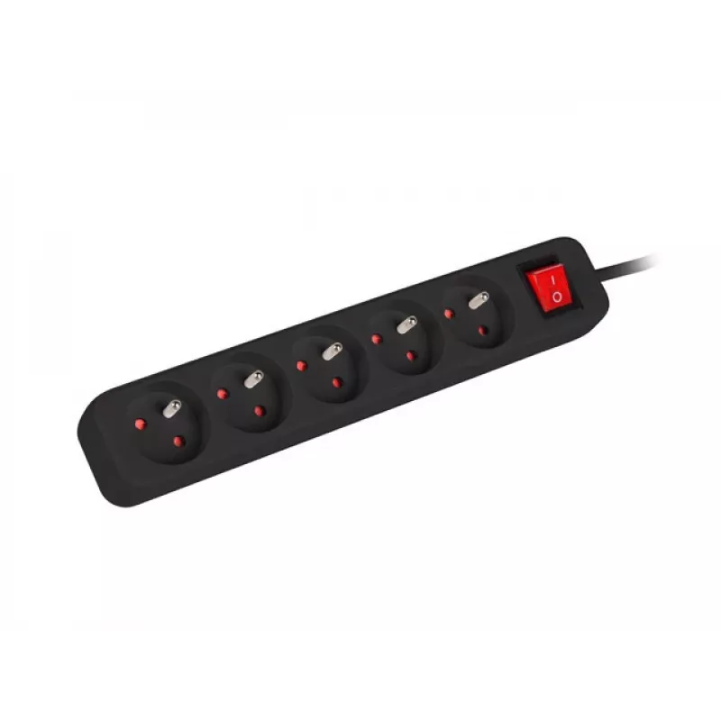 Pikendusjuhe Lanberg PS1-05E-0300-BK 3 m 5 pistikupesa Siseruumides Valge