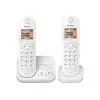 Panasonic KX-TGC422G - Schnurlostelefon - Anrufbeantworter mit Rufnummernanzeige - DECT - weiß + zusätzliches Handset (KX-TGC422GW)