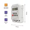 DIN-liistule paigaldatav elektrooniline taimer QOLTEC PC0629 — 24 V toide, 16 A väljund