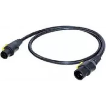Neutrik toiteühenduskaabel [1x PowerCon-pistikupesa - 1x PowerCon-pistik] 3,00 m Must, Kollane (NKPF-M-A-3)