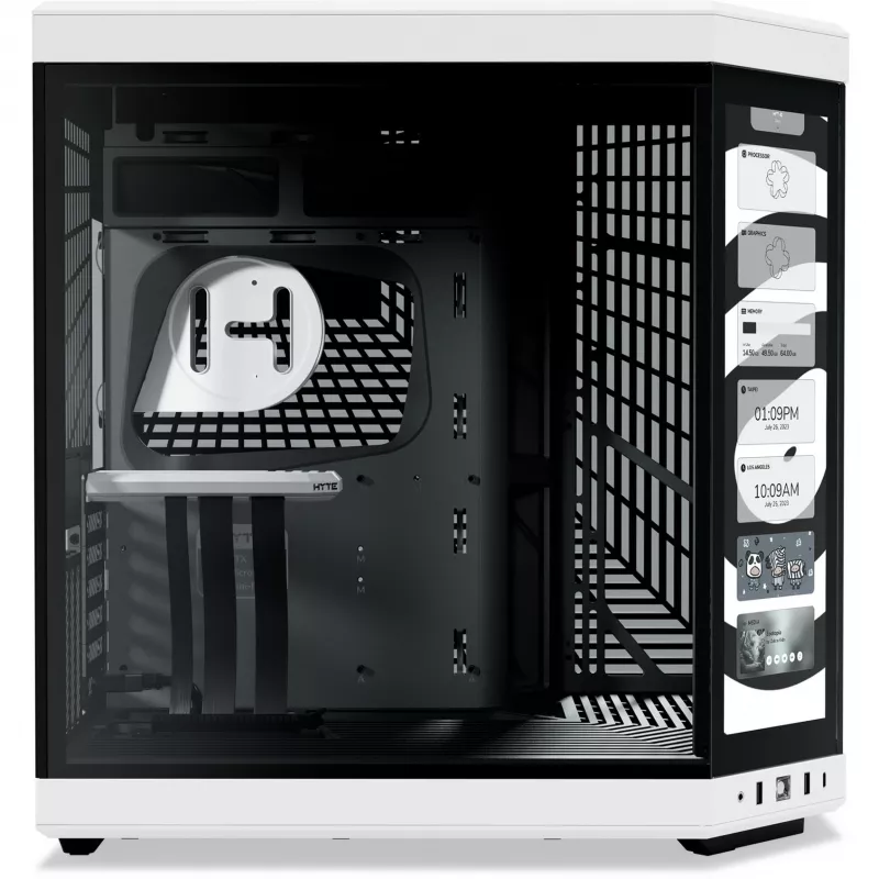 HYTE Y70 Touch Infinite Midi Tower Must, Valge