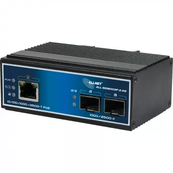 Tööstuslik PoE-lüliti ALLNET ALL-SGI8003P-2.5G — 3 porti 2.5G, PoE