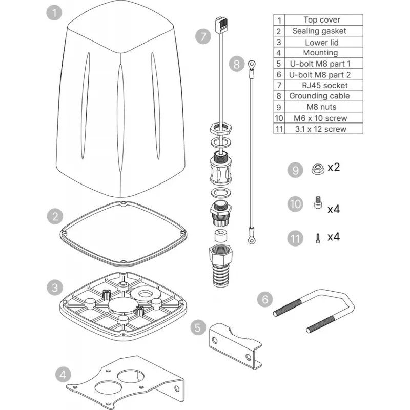 Mitmesuunaline antenn Teltonika PR1IC970 0.617-4.3 GHz Wi-Fi