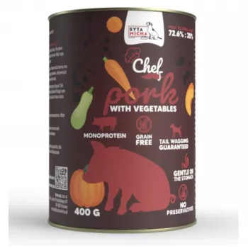 SYTA MICHA Chef Sealiha köögiviljadega - märg koeratoit - 400g