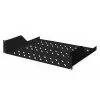 Digitus | 2U fikseeritud riiul riiulitele | DN-19 TRAY-2-SW | Must | Ideaalne komponentide hoiustamiseks, mis ei sobi 483 mm (19”) standardisse. Sale disain, mis võtab 2 kõrgusühiku ruumi. Lihtne ja kiire paigaldada või eemaldada. Mõõdud 88x482x349 mm, ku