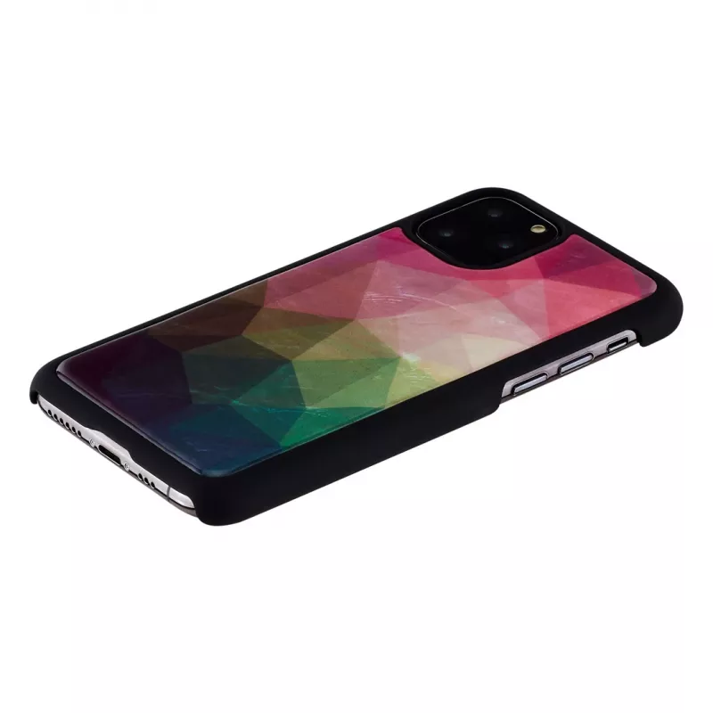 Kaitsev nutitelefoni ümbris iKins iPhone 11 Pro jaoks, vesilille disain, must