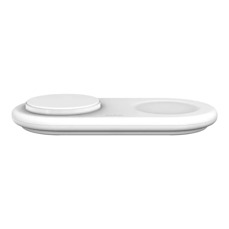 Belkin WIZ021VFWH - 2-ühes juhtmevaba laadimisalus Qi2 tehnoloogiaga 15 W, valge