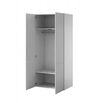 Cama meble PAFOS 2D riidekapp 90x55.5x198.5 cm valge matt 2 riiuliga