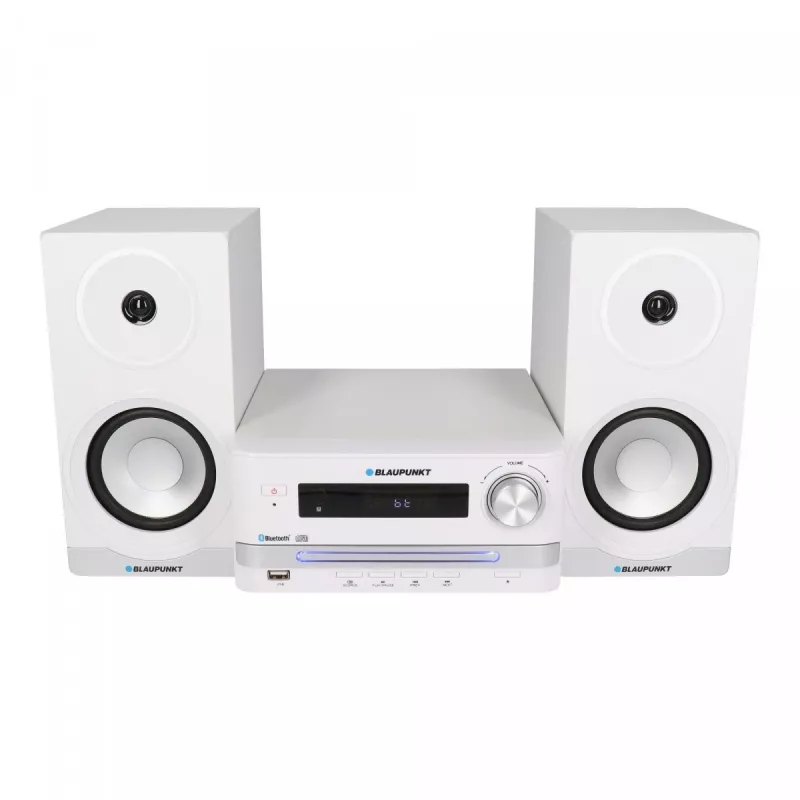 Kodu audio mikrosüsteem BLAUPUNKT MS16BT 15 W, CD/USB/MP3, Bluetooth, FM RDS, valge