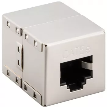Wentronic Goobay CAT 5e RJ45 pistik/ühendusmuhv – kuni 100 MHz võrkudele, varjestatud (15027)