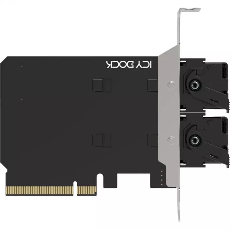 PCIe adapterkaart icybox MB312M4P-B — 2× M.2 NVMe PCIe 4.0 x8 (bifurkatsioon)