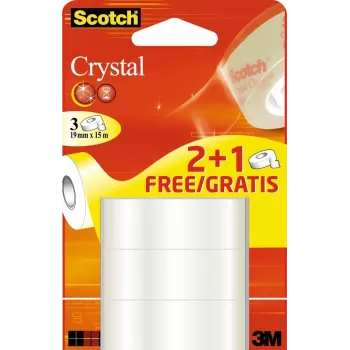Kirjatarvete lint Scotch 61915RP 15m Läbipaistev 19mm 3tk