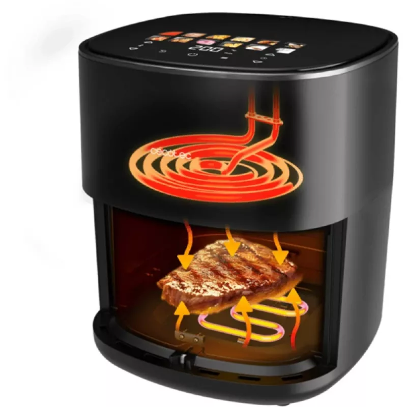 Kuumaõhufritüür Cecotec Cecofry&Grill Duoheat 6500, 6,5 L, 2200 W, puute-LCD, must