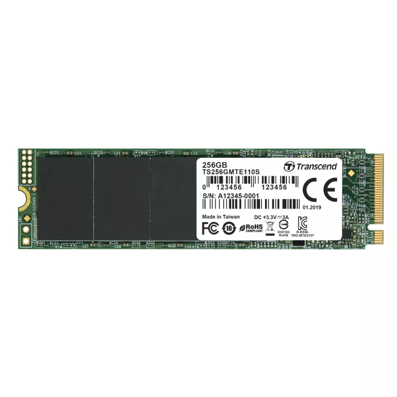 SSD-ketas Transcend 256 GB M.2 PCIe TS256GMTE110S