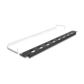 DeLOCK 67059 19-tolline D-tüüpi patch-paneel tõmbetugevdusega, 8 porti, 1U, must