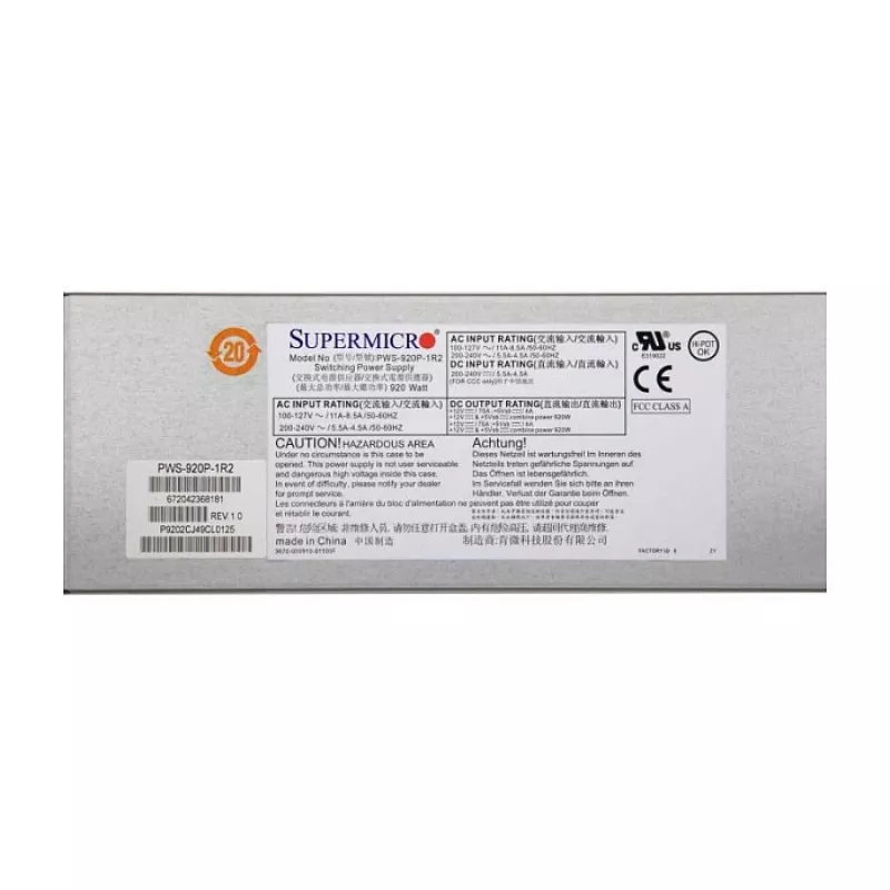 Toiteplokk Supermicro PWS-920P-1R2 920 W