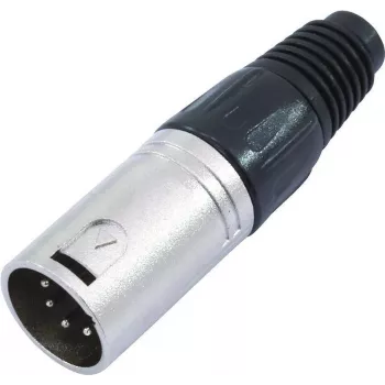 5-kontaktiline XLR-pistik Omnitronic 30208420 — isane/emane helipistik tasakaalustatud signaalide jaoks