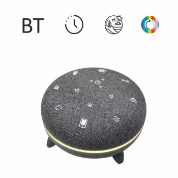 Kantav kõlar MANTA SPK03-GR Szumi-GO — roheline, Bluetooth, beebi unemuusika, taimer, RGB-taustvalgustus, 12,5×7,5×12,5 cm