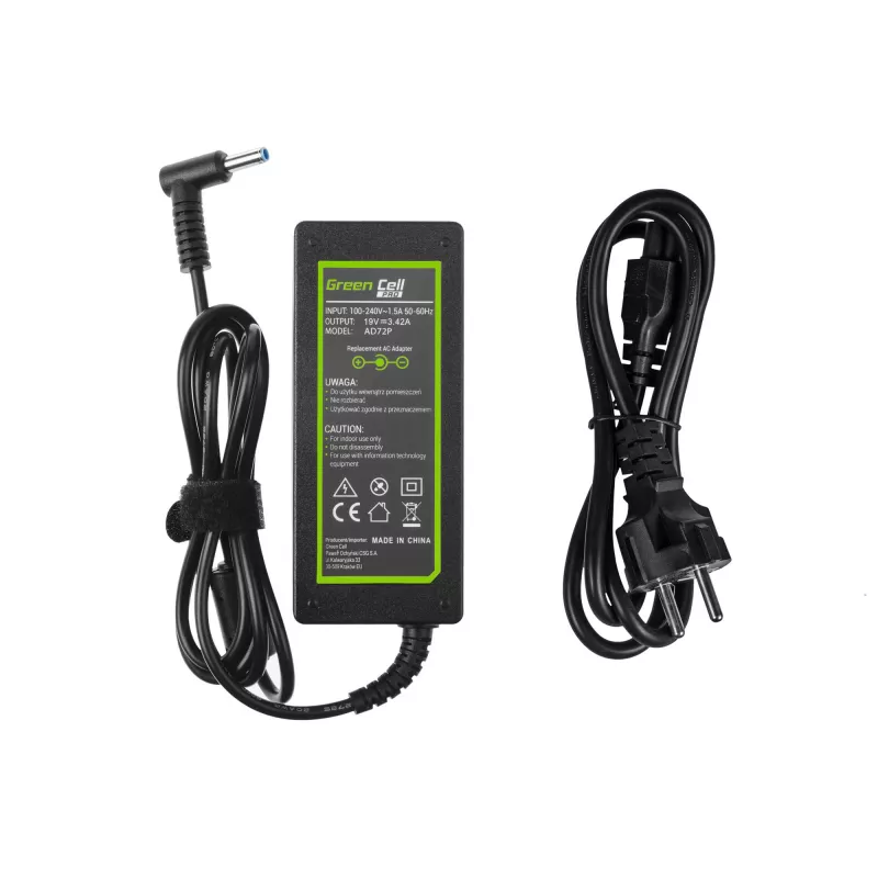 Toiteadapter roheline Cell AD72P sisetingimustesse 65 W must