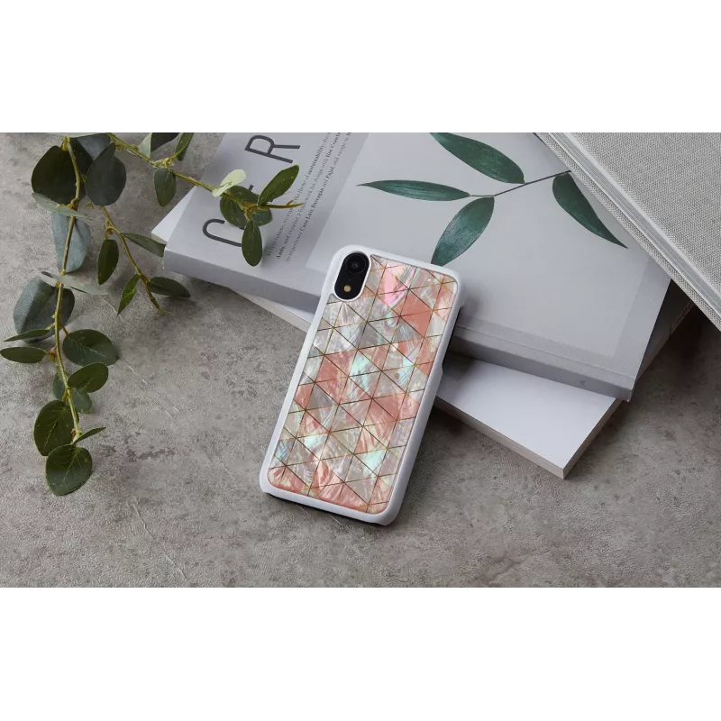 Nutitelefoni ümbris iKins iPhone XR-ile — teemantvalge kaitsekate