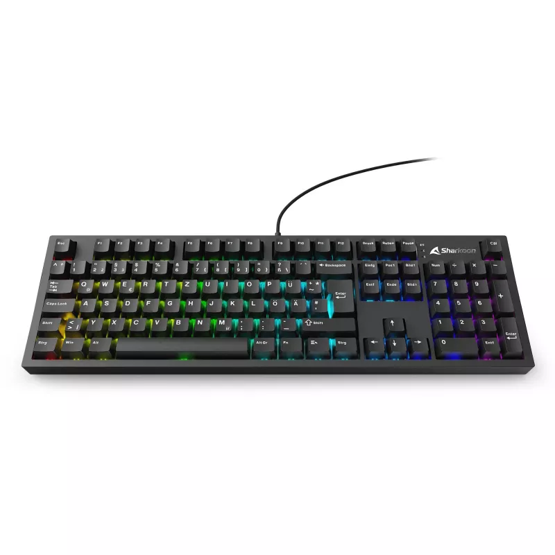 Mehaaniline klaviatuur Sharkoon OfficePal KB70W — lineaarsed lülitid, numbriklahvistikuta paigutus