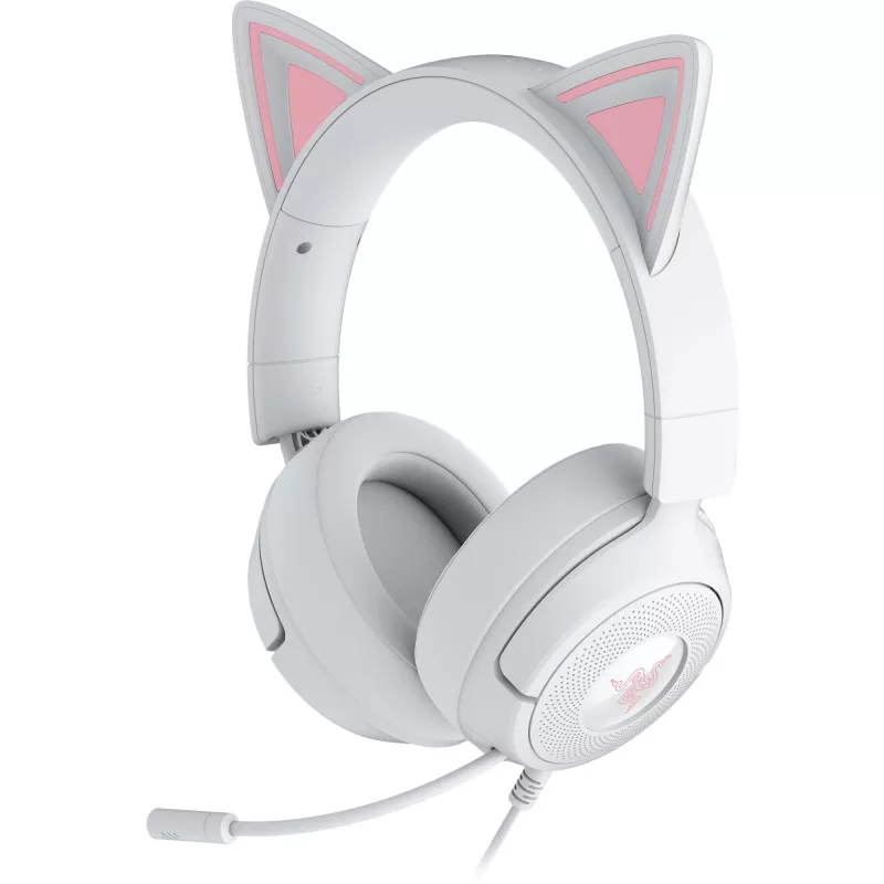 Peakomplekt Razer Kraken Kitty V3 X — mängupeakomplekt RGB-valgustuse, kerge disaini ja sisseehitatud mikrofoniga